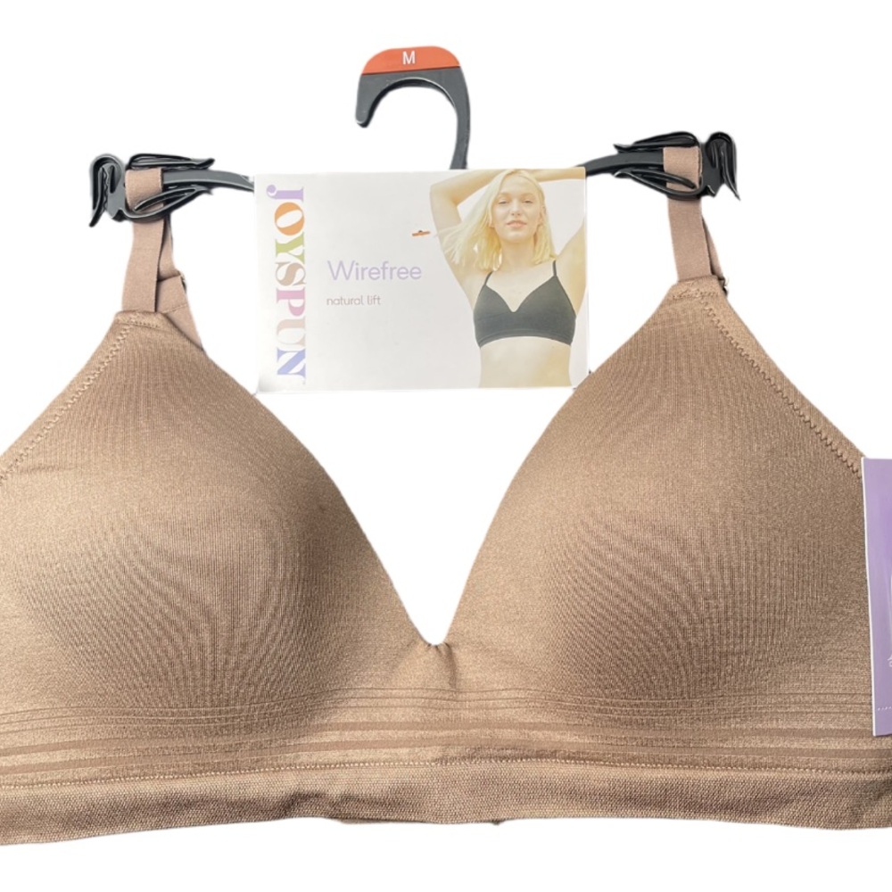 NWT Joyspun Wirefree Natural Lift Bra Brown Medium